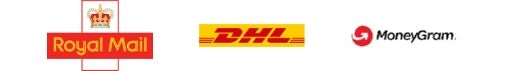 royal mail, dhl, moneygram